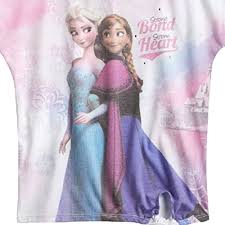 Disney Frozen Anna & Elsa Strong Bond Stong Heart Sublimated Little Girl's  T-Shirt