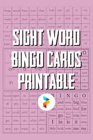 Bingo cards can be used for just about any content area to step #1: 9 Best Sight Word Bingo Cards Printable Printablee Com