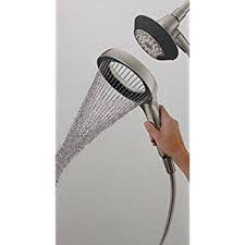 Unlike fixed shower heads, the handheld shower head is. Kohler R77634 Bn Converge Dual 5 Function Handheld Shower Head Combo With Magnetic Holder Vibrant Handheld Shower Head Shower Heads Bathroom Accessories Sets