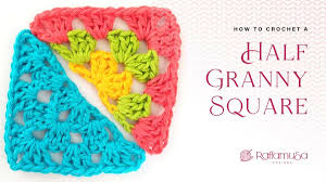 Free pattern for crochet solid color floral granny square. How To Crochet A Half Granny Square Triangle Step By Step Tutorial