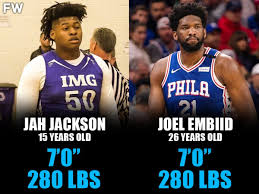 26, born 16 march 1994. Jah Jackson Is Already As Tall And As Heavy As Joel Embiid At 15 Years Old Fadeaway World