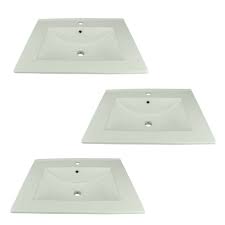 self rimming vitreous china square drop