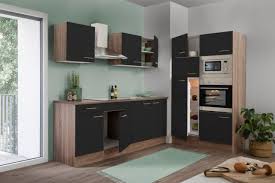 Voir plus d'idées sur le thème cuisine chene, cuisine, cuisine moderne. Respekta Economy 330cm Bloc Cuisine En Chene York Noir Kb330eysmigke Achetez Sur Ebay