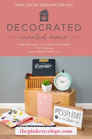 Decor Subscription Box Decocrated Spring 2019 The Pink Envelope Jewelry Subscription Box Subscription Box Pink Envelopes