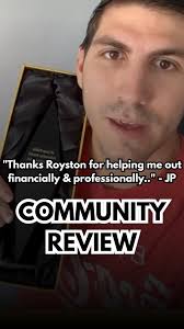 "Thanks Royston for helping me out financially & professionally.."