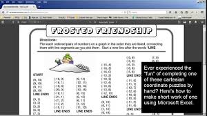 Murray has decided that he and the band need to push into the 'friendship realm'. Cartesian Coordinate Puzzle Hack With Microsoft Excel Youtube