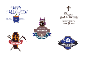 Download Halloween Vector Illustration Logo Set Graphic By 1riaspengantin Creative Fabrica SVG Cut Files
