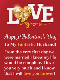 I made this simple valentine's day card for my hubby as i thought about how far we've come together over almost 9 years of marriage (in march!) and how do you have a honey that you want to send this card to on valentine's day this saturday? Valentine S Day Card For Husband Birthday Greeting Cards By Davia Free Ecards