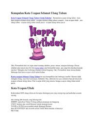 Selamat ulang tahun kekasih hatiku, semoga aku menjadi orang yang terakhir mengucapkan selamat ulang tahun untukmu. Kumpulan Kata Ucapan Selamat Ulang Tahun