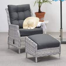 Rattan garden furniture is fast becoming a popular alternative to wood, metal and plastic due to its mediterranean style and long lasting, weatherproof properties. Cordoba Rattan Garden Recliner Chair Footstool