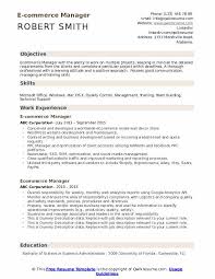 Ecommerce Manager Resume Samples Qwikresume