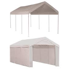 Shelterlogic 10 X 20 Max Ap 8 Leg Canopy With Enclosure Kit 23529 White Canopy Canopy Frame Canopy