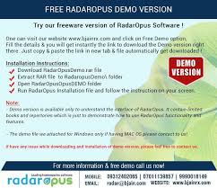 Radaropus Freeware Version Freeware Demo Homeopathy
