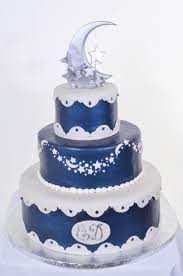 W590 Moon Stars Vegas Wedding Cakes Whimsical Wedding Cakes Wedding Cakes With Cupcakes