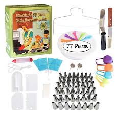 Shalbal S 77pc Cake Decorating Starter Kit Ultimate Cake And Baking Kit Complete Set Of Baking Supplies Baking Kit Cake Decorating Supplies Cake Decorating