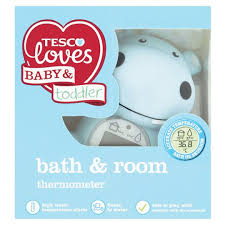 The best temperature for a baby's bath water is body temperature, about 37°c. Fred Flo Bath Room Thermometer Tesco Groceries