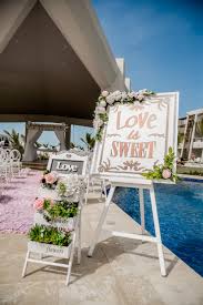 Love Is Sweet And We Are Loving This Welcome Sign From One Of Our Weddings At Nowonyx Des Destination Wedding Venues Destination Wedding Now Onyx Punta Cana
