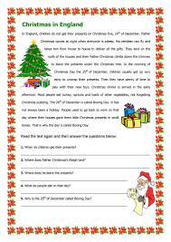 Christmas In England Worksheet Free Esl Printable Worksheets Made By Teachers Christmas Reading Comprehension Christmas Reading Christmas In England