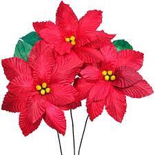 Large Corn Husk Red Poinsettias Set Of 6 Paper Flowers Mexican Paper Flowers Corn Husk