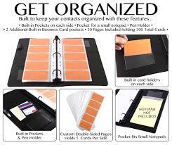 Create your own business cards without design skills ⏩ crello business card maker completely free choose professional business card templates. 2fold Supply Deluxe Pu Leather Traveler 300 Business Card 3 Ring Binder Organizer 30 Double Sided Protector Pages Included Slot To Hold Small Notepads Buy Online At Best Price In Uae Amazon Ae