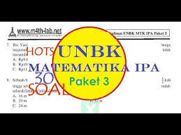 Selain itu, di channel ini juga akan membahas berbagai materi matematika tingkat sd sampai sma serta berbagai trik dalam menyelesaikan soal matematika. Soal Hots Dari M4th Lab Unbk Matematika Ipa Sma Ma 2019 Paket 3 Dari Website M4th Lab Net Youtube