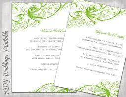 Wedding Invitation Template Green Diy By Diyweddingsprintable Diy Wedding Invitations Templates Wedding Invitation Wording Templates Fun Wedding Invitations