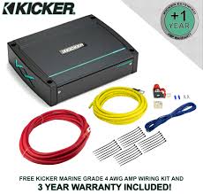 Run already packaged quick connect plug red wire along the right seam of the floor. Kicker 45kma12002 2 Channel Marine Amplifier With Pk4 Amplifier Wiring Kit Ebay
