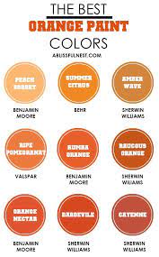 Orange Paint Colors Decor