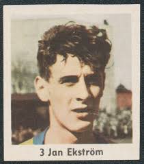 1958 FIB AKTUELLT VM-FOTBOLL JAN EKSTROM #3 SWEDISH SOCCER CARD