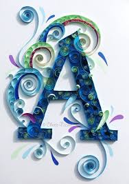 Paper Quill Drop Capital A By Cherie Nicole Henry Via Behance Quilling Letters Quilling Designs