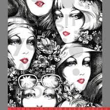 Black And White Vintage Wallpaper Black And White Vintage Faces Custom Digital Wallpaper Custom Digital Wallpap