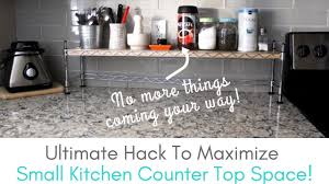 small kitchen counter top organization