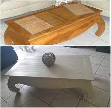 table basse style coloniale repeinte avant apres repeindre table basse meuble table basse table basse bois