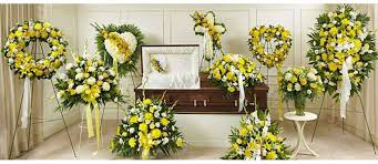 Flower Arrangements For Funerals Cremations Yellow Flowers Delivery To Funeral Homes In Toronto Gta Funeral Flowers Casket Sprays Funeral Floral