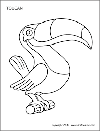 Penguin sunning on a raft. Toucan Free Printable Templates Coloring Pages Firstpalette Com
