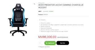Posted on august 30, 2018. Personal Computers Acer Predator Lk2341 Gaming Chair Free Delivery Order Online Today Https Personalcomputers Mv Product Predator Gaming Chair Facebook