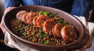 Italian New Year Tradition Cotechino With Lentils Recipe Lentil Dishes Lentils Delicious Vegetables