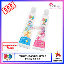 B B Kids Toothpaste Little Pony Tube Orange 50 Gr Pasta Gigi B B Pasta Gigi Anak Anak Rasa Jeruk Strawberry Lazada Indonesia