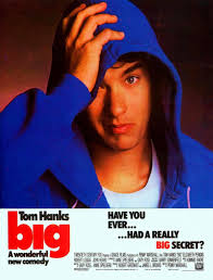 Tom Hanks and Elizabeth Perkins in “Big”. (1988) A boy who gets his wish to  “be big,” wakes up in the body of a grown man who has to make his way