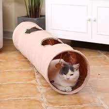 foldable long tunnel with ball toy for cats pet cat toys cat tunnel pet toys