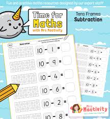 Download the ones, tens, hundreds worksheets. Year 1 Tens Frame Subtraction From 10 Worksheet