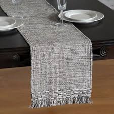 Brittany 90 Inch Table Runner In Neutral Bed Bath Beyond Table Runners Dark Wood Table Linen Table Runner