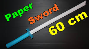How To Make A Paper Sword Japanese Samurai Sword Paper Sword Samurai Swords Paper
