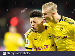 Erling haaland and jadon sancho are two young stars given starting roles at dortmund. Leverkusen 08 02 2020 Goal Celebration Jadon Malik Sancho Bvb Erling Haaland Bvb Bayer Leverkusen Borussia Dortmund Stock Photo Alamy