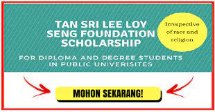 Tan sri lee loy seng foundation (co. Tan Sri Lee Loy Seng Foundation Scholarship Pendidikanmalaysia Com