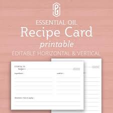 Check spelling or type a new query. Essential Oil Recipe Card Printable Recipe Cards Recipes For Etsy