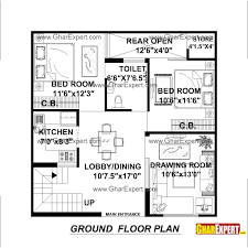 House Plan For 30 Feet By 30 Feet Plot Plot Size 100 Square Yards Gharexpert Com Small House Design Floor Plan Home Design Floor Plans House Plans