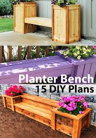 Gardens and landscaping / benches. 15 Diy Planter Bench Plans