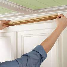 Basically all you need to do to add crown moulding to a room in your home is to measure the area you want the molding.then purchase the correct style and amount of molding to complete the room. Install Kitchen Cabinet Crown Moulding
