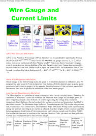 Wire Gage Table Frail Info